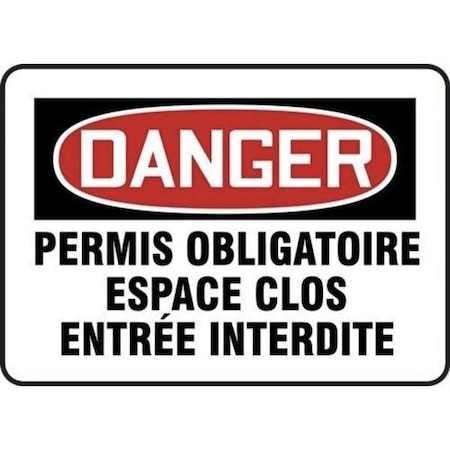 Accuform FRENCH OSHA DANGER SAFETY SIGN FRMCSP007JXP FRMCSP007JXP
